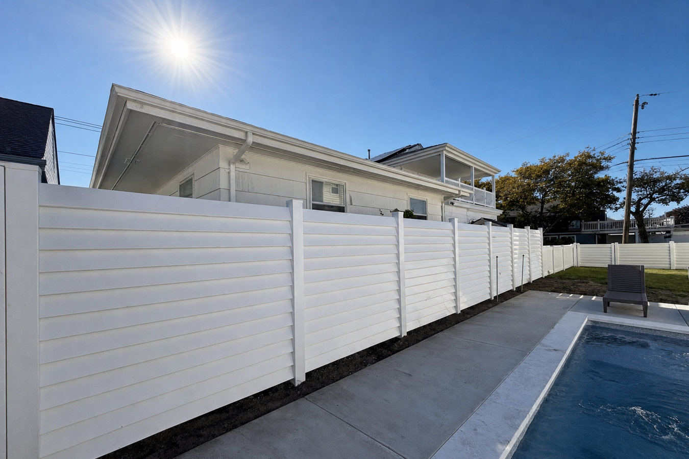 Vinyl fence installation